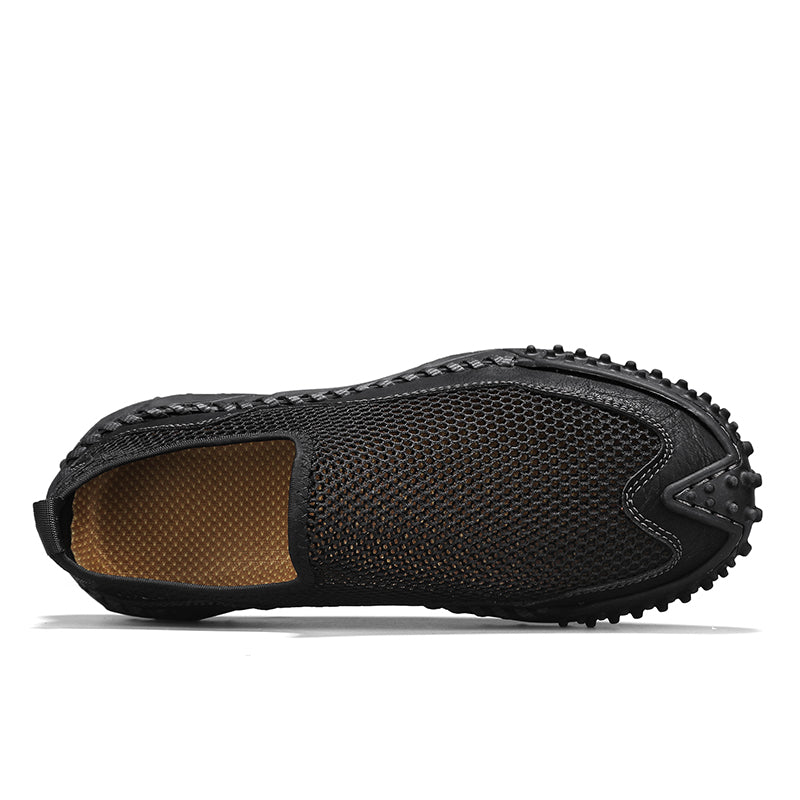 Mens Slip on Canvas Loafers Casual Shoes Sneakers Comfy Walking Slipers Shoes Pain Relief for Men Black Fashion Breathable Loafers