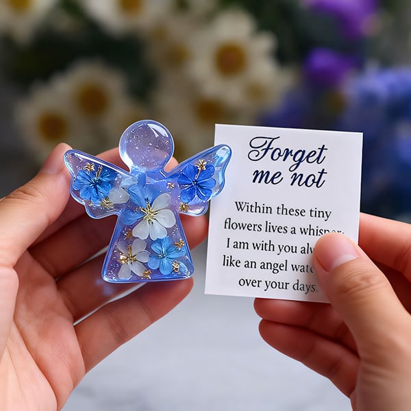 🔥LAST DAY 50% OFF - 🔥Forget Me Not Dried Flower Angel Keepsake - Timeless Gift for Remembrance, Comfort & Hope