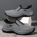 Men's Orthopedic Slip-On Winter Walking Shoes - Fleece-Lined, Waterproof & Anti-Slip Rubber Sole