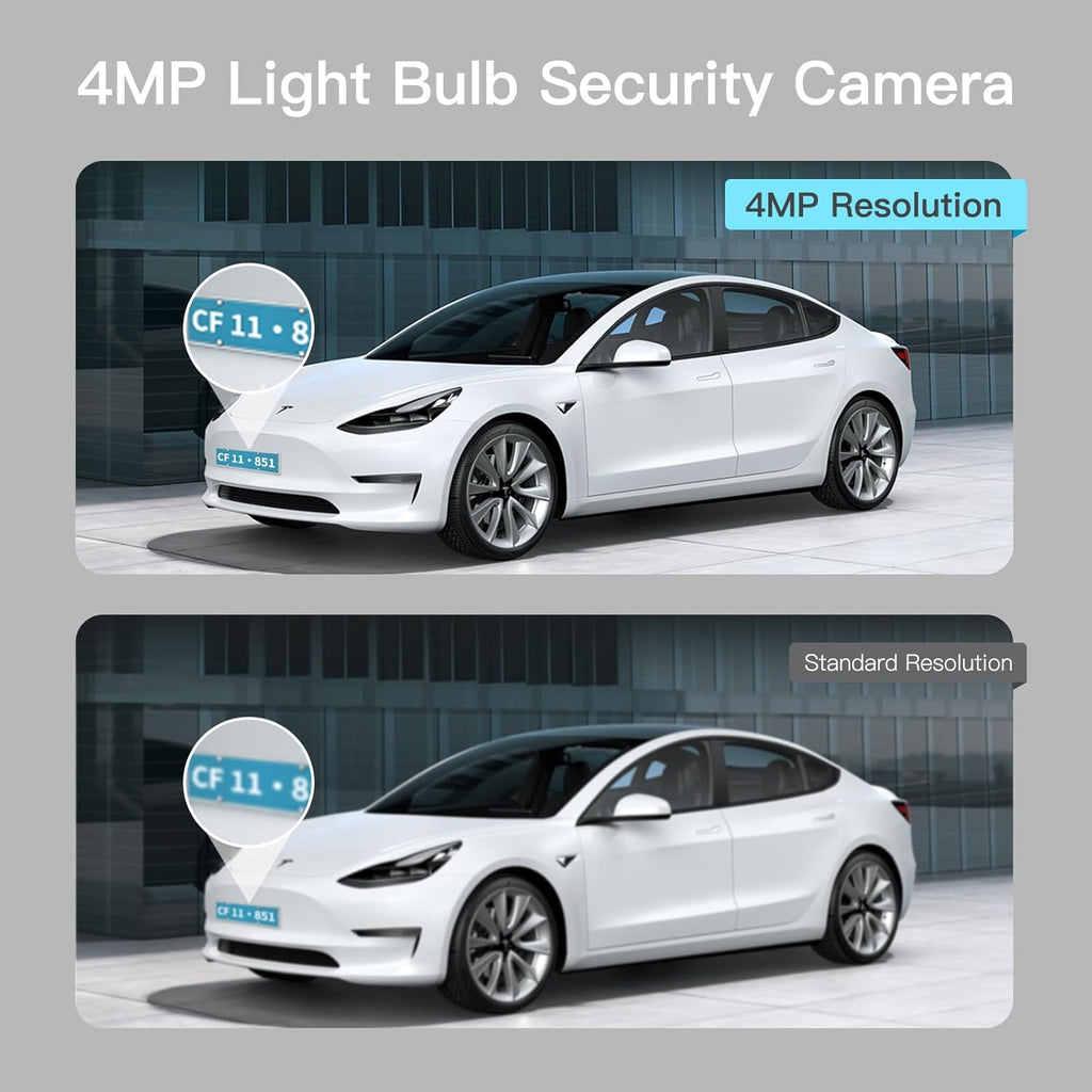 4MP Light Bulb Security Camera 5G&2.4GHz Wireless Outdoor Indoor Camera with Night Vision(Buy 2 Free Shipping)