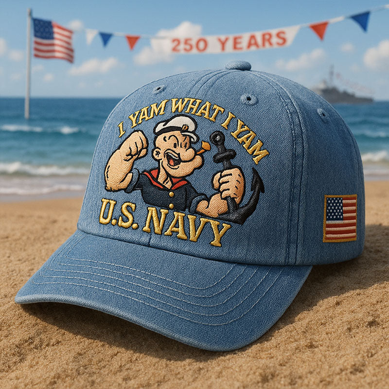Navy Art Print Hat