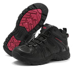 (🔥Last Day Promotion 70% OFF 🎁) Men’s Leather Hiking and Work Boots, Waterproof Lightweight Orthopedic Comfort, Slip Resistant Anti Puncture, Shock Absorbing Arch and Ankle Support, for Wet Trails Construction and Long Walks