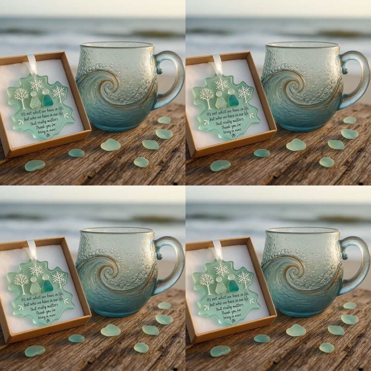 🎄Christmas Best Gifts🔥 Unique Handcrafted Sea Glass Ocean Wave Mug🎁Free Gifts