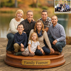 Custom photorealistic rendering of family-themed figurines