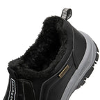 Men's Orthopedic Slip-On Winter Walking Shoes - Fleece-Lined, Waterproof & Anti-Slip Rubber Sole