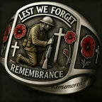 🌹 2026 Remembrance Soldier Ring 💍 Lest We Forget — Honoring the Fallen