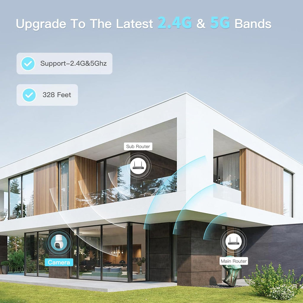 4MP Light Bulb Security Camera 5G&2.4GHz Wireless Outdoor Indoor Camera with Night Vision(Buy 2 Free Shipping)