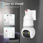4MP Light Bulb Security Camera 5G&2.4GHz Wireless Outdoor Indoor Camera with Night Vision(Buy 2 Free Shipping)