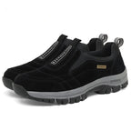 Men's Orthopedic Slip-On Winter Walking Shoes - Fleece-Lined, Waterproof & Anti-Slip Rubber Sole