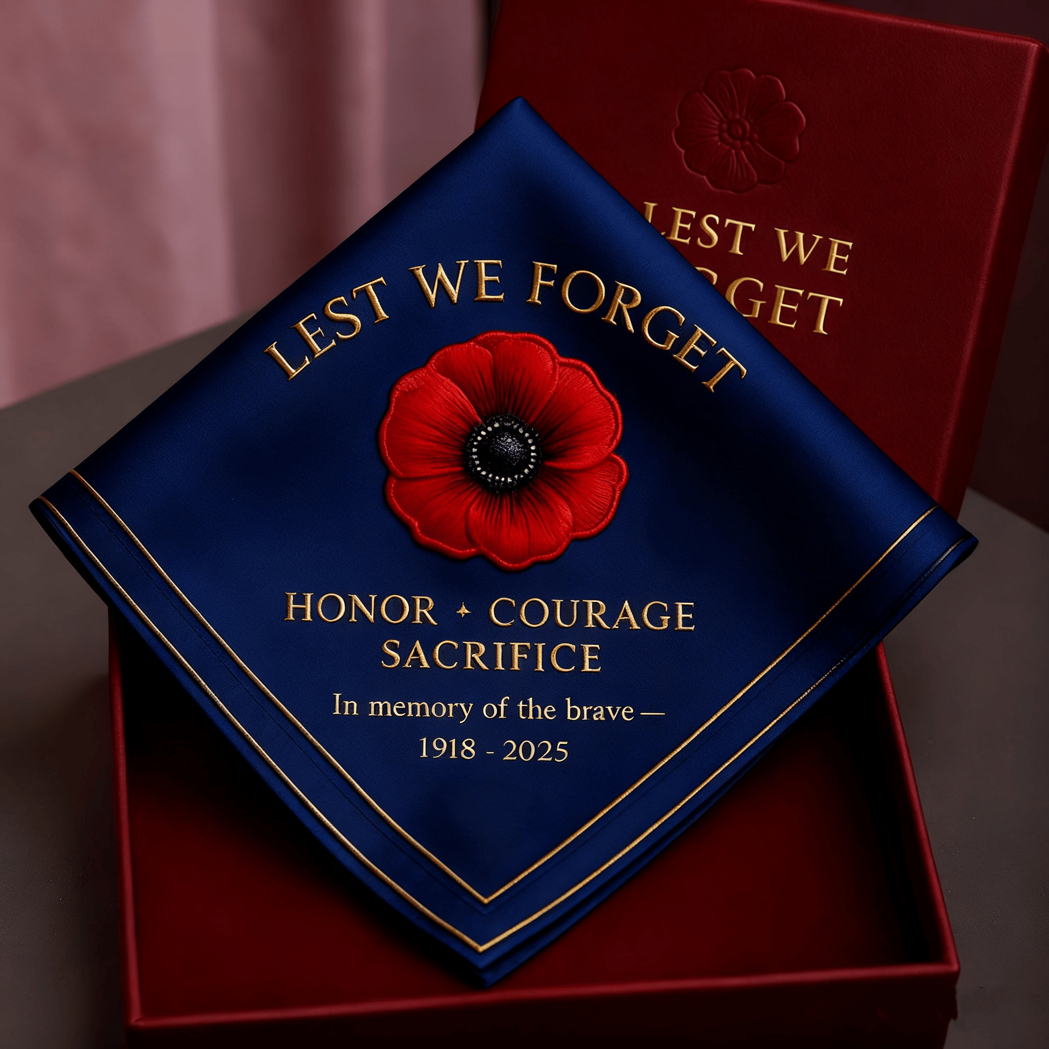 ✨Veterans Day Sale: Save 49%-Lest We Forget Embroidered Handkerchief(✝️Keep Their Memory Alive)