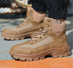 Men's Combat Boots Orthopedic Support Hiking Boots Waterproof Anti-Puncture Work Boots