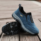 Men's Orthopedic Slip-On Winter Walking Shoes - Fleece-Lined, Waterproof & Anti-Slip Rubber Sole