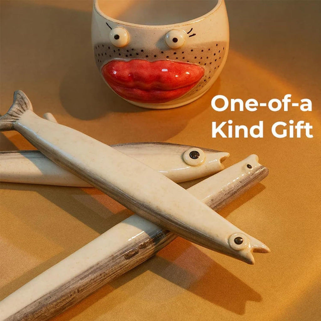 🎁LAST DAY 49% OFF-🤣Ceramic Fish Straw🐟| Your drink has never been this fun!🥤