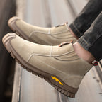 (🤜Work Hard for 5+ Years) Men's Anti-Smash Anti-Puncture Comfortable Lightweight Work Boots Waterproof Breathable Hiking Boots