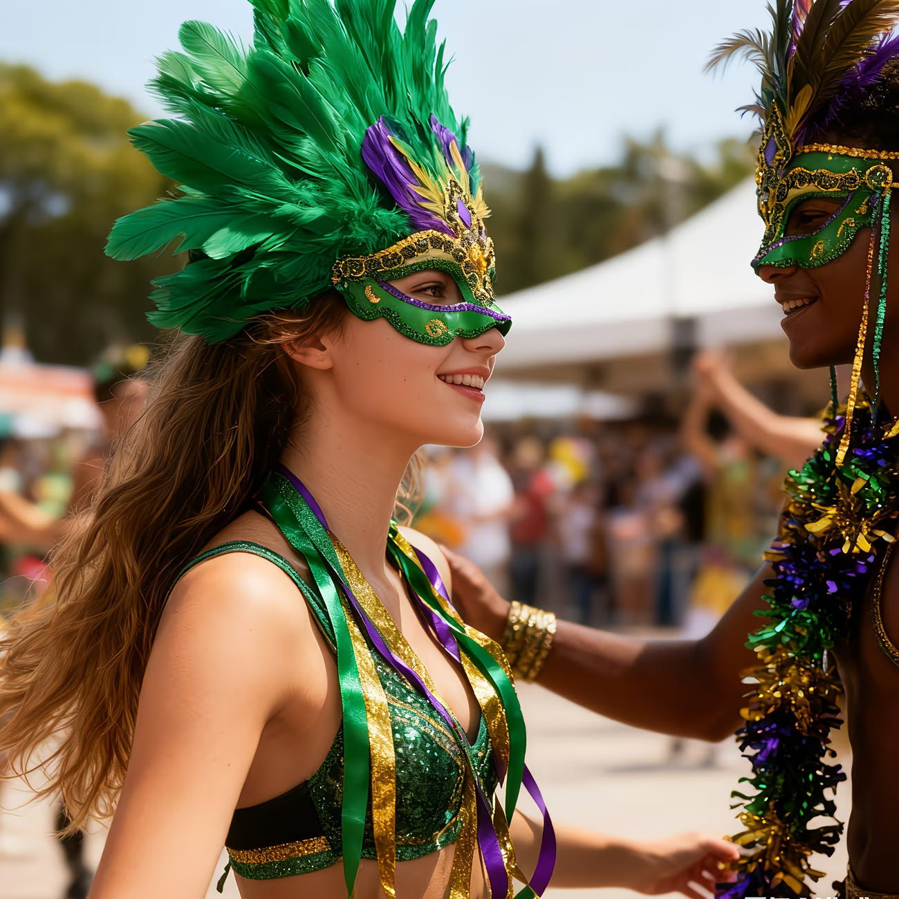 Mardi Gras Feather Masquerade Mask 89