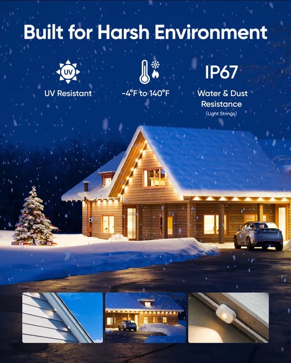 🎅 Early Christmas 49%OFF - 2025 Upgraded Smart Rainbow LED Permanent Outdoor Lights Pro - Smartlight 🎁
