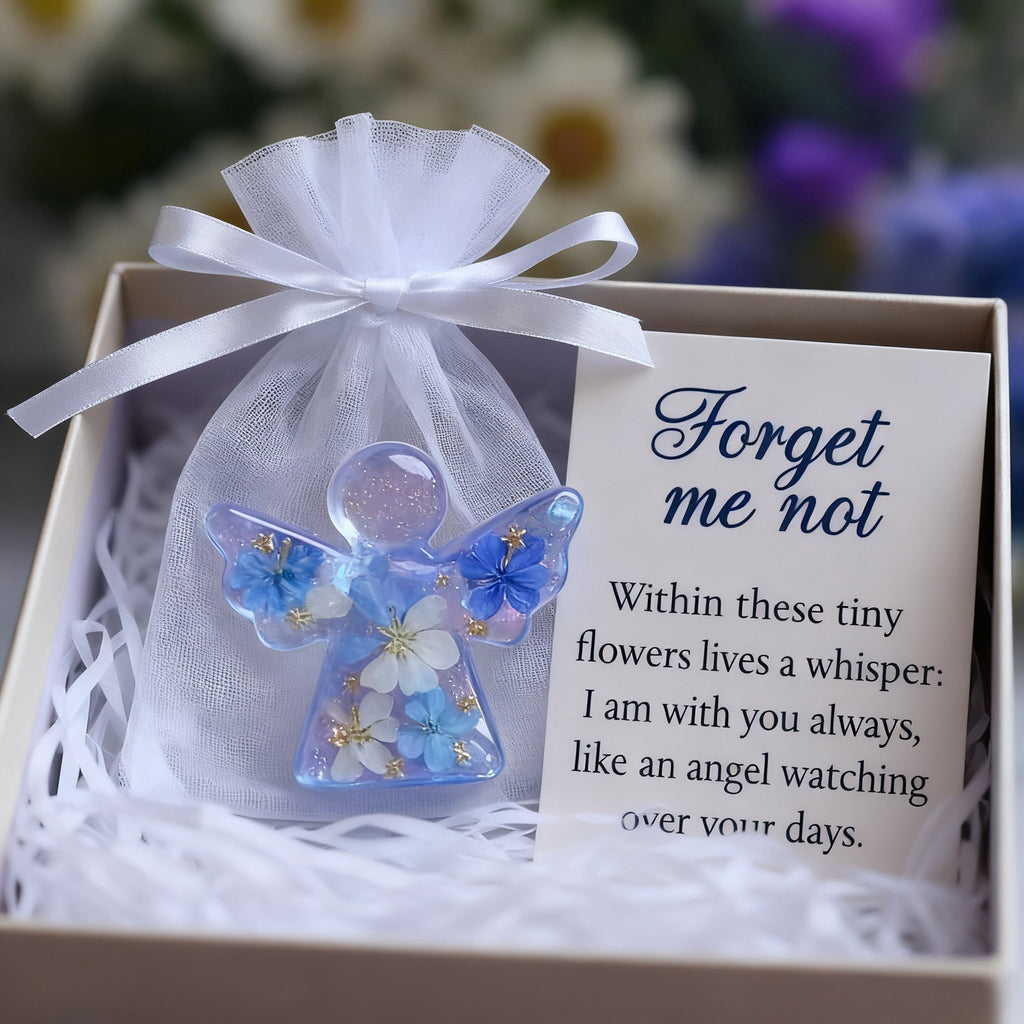 🔥LAST DAY 50% OFF - 🔥Forget Me Not Dried Flower Angel Keepsake - Timeless Gift for Remembrance, Comfort & Hope