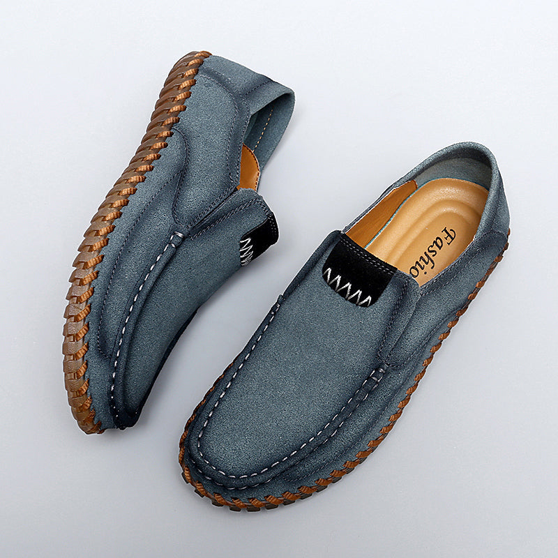 (⏰Last Day 70% OFF🔥)Men's Handcrafted Suede Slip-On Loafers | Lightweight, Rebound Cushioning for Driving & Casual Comfort