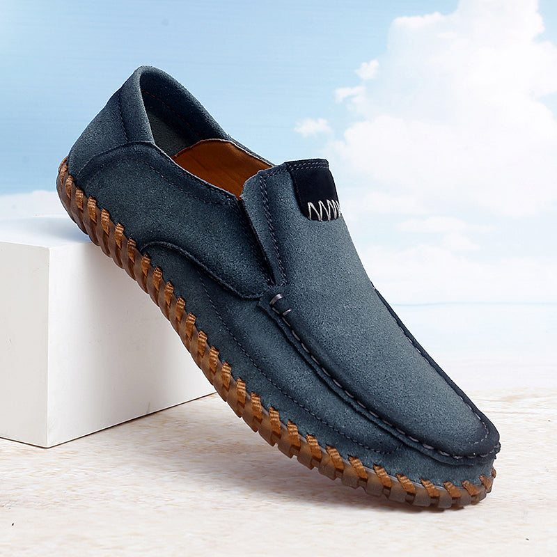 (⏰Last Day 70% OFF🔥)Men's Handcrafted Suede Slip-On Loafers | Lightweight, Rebound Cushioning for Driving & Casual Comfort