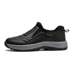 Men's Orthopedic Slip-On Winter Walking Shoes - Fleece-Lined, Waterproof & Anti-Slip Rubber Sole
