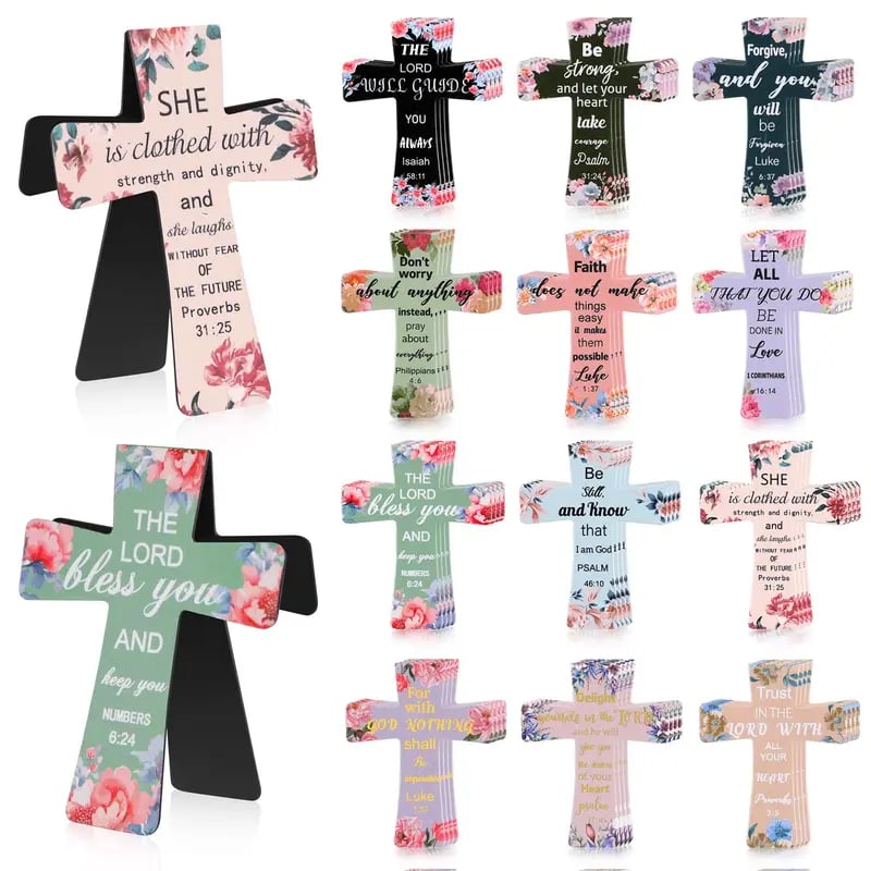 🔥LAST DAY BUY 2 GET 1 FREE📖12 Pcs Magnetic Cross Bookmarks Gifts for Bible Study, Readers, Teachers, Students🌸✝️