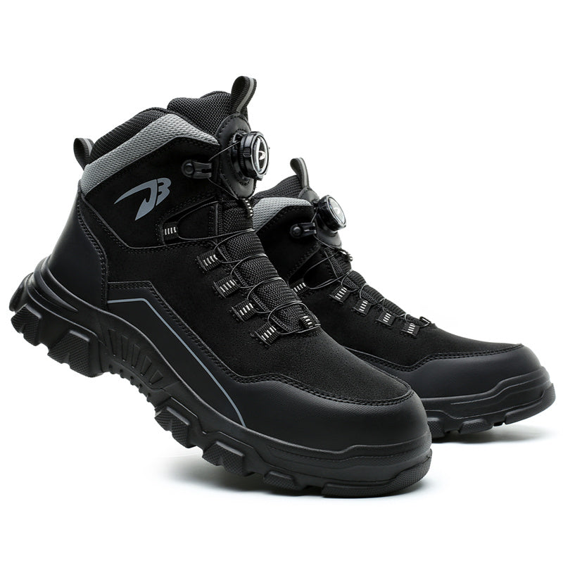 Men's Steel Toe Hand Stitched Cow Leather Boots Motorcycle Boots Work Boots Hiking Boots