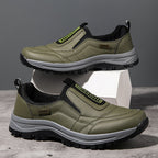 Men's Orthopedic Slip-On Winter Walking Shoes - Fleece-Lined, Waterproof & Anti-Slip Rubber Sole