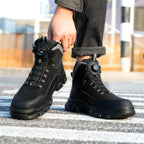 Men's Steel Toe Hand Stitched Cow Leather Boots Motorcycle Boots Work Boots Hiking Boots