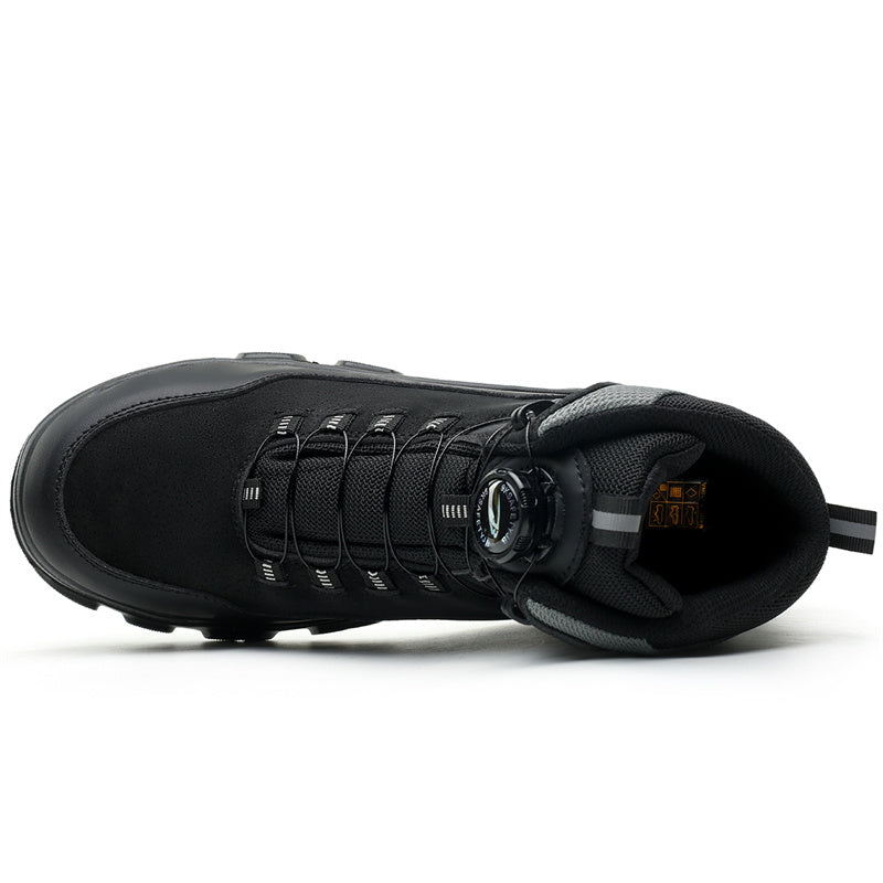 Men's Steel Toe Hand Stitched Cow Leather Boots Motorcycle Boots Work Boots Hiking Boots