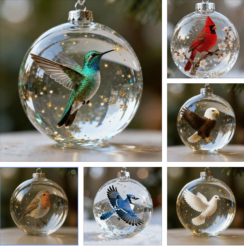 🔥LAST DAY 50% OFF-🐦Nature’s Birds Crystal Glass Ornament