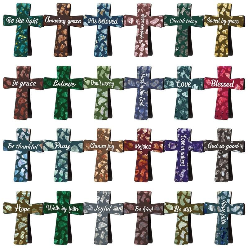 🔥LAST DAY BUY 2 GET 1 FREE📖12 Pcs Magnetic Cross Bookmarks Gifts for Bible Study, Readers, Teachers, Students🌸✝️