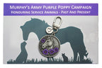 ⚡️Limited Edition🌺🐎Purple Poppy & Horse Remembrance Keychain