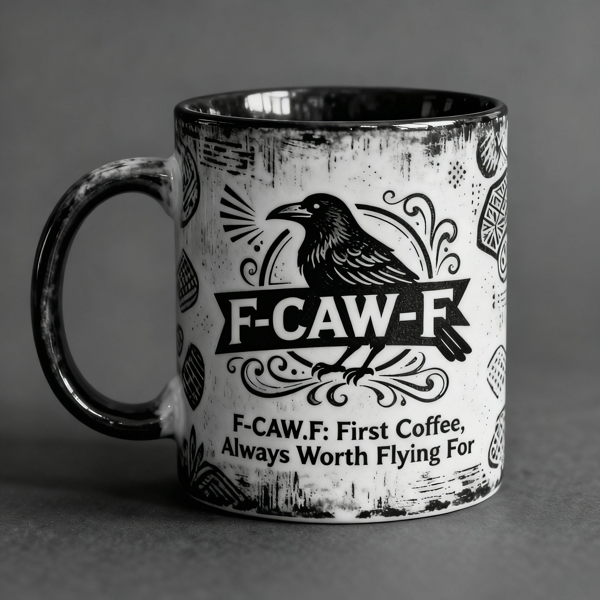 🔥New Launch🔥F-CAW-F Coffee Mug – The First Coffee, Always Worth Flying For