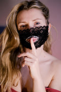 Fetish Blindfold mask with rhinestones - Sexy Eyes mask 166
