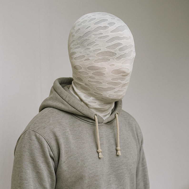 Textured Full Face Mask – Breathable Fabric Cosplay & Costume Accessory